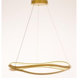 LOVERS SOSPENSIONE SINUOSA  A LED IN 2 MISURE LUCE CCT 2700K,3000K,4000K ALLUMINIO 3 COLORI ORIGINALE E MODERNA