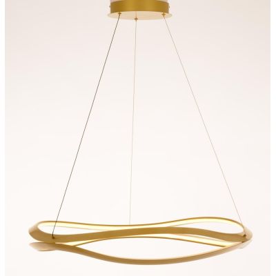 LOVERS SOSPENSIONE SINUOSA  A LED IN 2 MISURE LUCE CCT 2700K,3000K,4000K ALLUMINIO 3 COLORI ORIGINALE E MODERNA