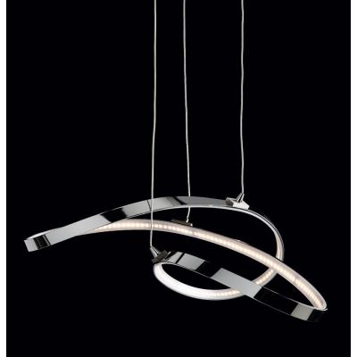NEBULA PICCOLA LAMPADARIO SOSPENSIONE IN METALLO CROMATO LED 23W 3000K MODERNO ECONOMICO Illuminando - Cristalensi Shop Online