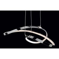 NEBULA PICCOLA LAMPADARIO SOSPENSIONE IN METALLO CROMATO LED 23W 3000K MODERNO ECONOMICO Illuminando - Cristalensi Shop Online