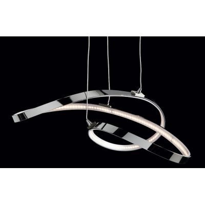 NEBULA PICCOLA LAMPADARIO SOSPENSIONE IN METALLO CROMATO LED 23W 3000K MODERNO ECONOMICO Illuminando - Cristalensi Shop Online
