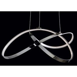 NEBULA GRANDE METALLO CROMATO LED 30W LUCE CALDA LAMPADARIO ULTRAMODERNO Illuminando - Cristalensi Shop Online
