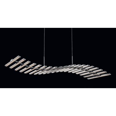 ONDA SOSPENSIONE LAMPADARIO CROMO LUCIDO CON LED INTEGRATO 60W MODERNO Illuminando - Cristalensi Shop Online