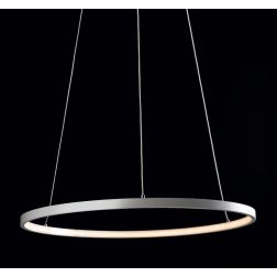 ANELLI SOSPENSIONE LAMPADARIO IN METALLO BIANCO DIAMETRO 60 CM 18W LED ECONOMICO Illuminando - Cristalensi Shop Online 2
