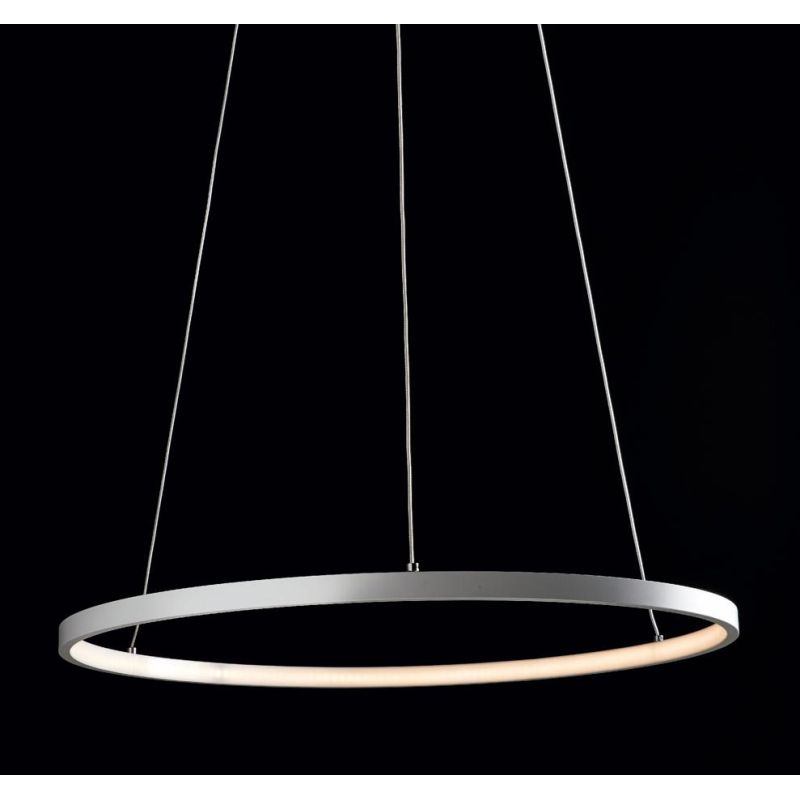 ANELLI SOSPENSIONE LAMPADARIO IN METALLO BIANCO DIAMETRO 60 CM 18W LED ECONOMICO Illuminando - Cristalensi Shop Online