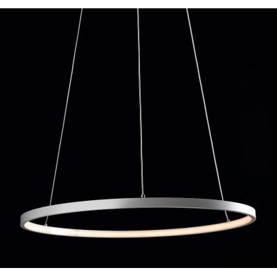 ANELLI SOSPENSIONE LAMPADARIO IN METALLO BIANCO DIAMETRO 60 CM 18W LED ECONOMICO Illuminando - Cristalensi Shop Online