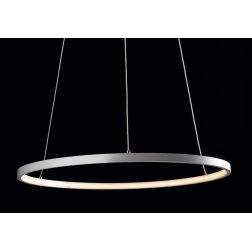ANELLI SOSPENSIONE LAMPADARIO IN METALLO BIANCO DIAMETRO 60 CM 18W LED ECONOMICO Illuminando - Cristalensi Shop Online