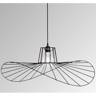 SOMBRERO SOSPENSIONE SINGOLA IN METALLO NERO,ORO O BIANCO ORIGINALE LAMPADINA ATTACCO E27