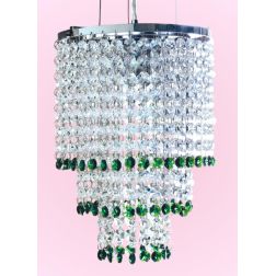 MEDUSA SOSPENSIONE CRISTALLI TRASPARENTI E FILA COLORATI A SCELTA Illuminando - Cristalensi Shop Online