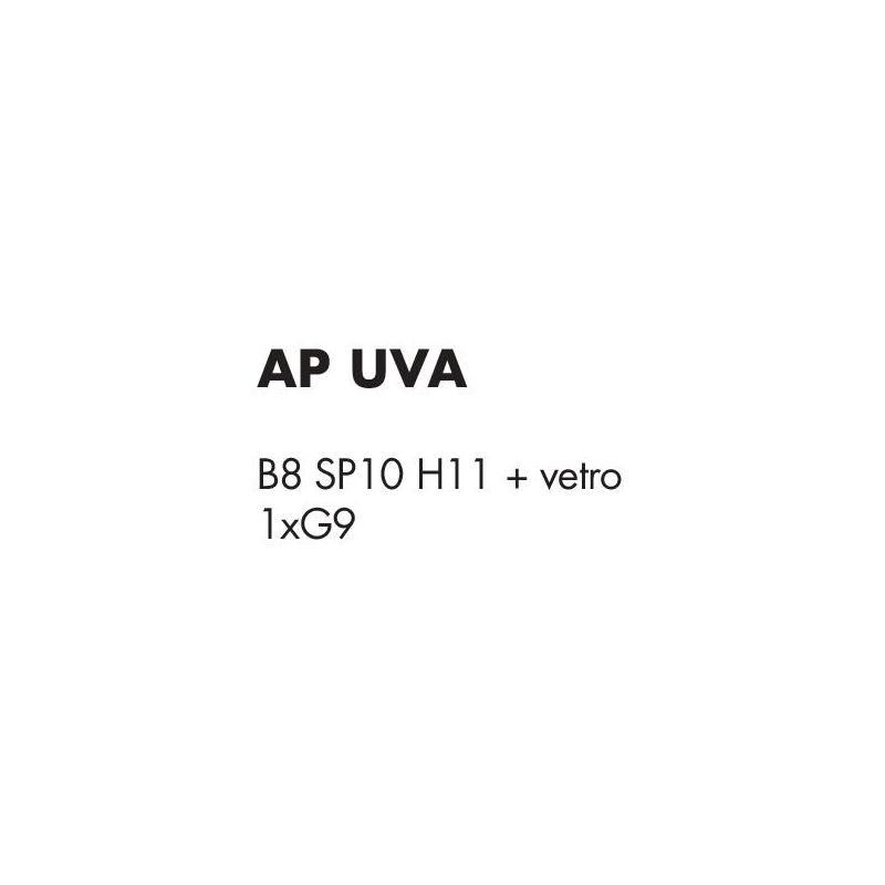 UVA APPLIQUE CON SFERA IN VETRO IRIDESCENTE E BASE IN 4 COLORI LAMPADINA ATTACCO G9 MODERNA