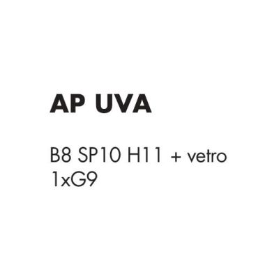 UVA APPLIQUE CON SFERA IN VETRO IRIDESCENTE E BASE IN 4 COLORI LAMPADINA ATTACCO G9 MODERNA