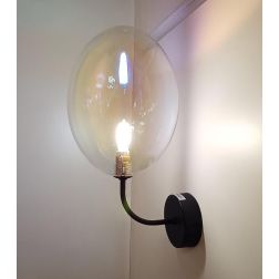UVA APPLIQUE CON SFERA IN VETRO IRIDESCENTE E BASE IN 4 COLORI LAMPADINA ATTACCO G9 MODERNA 2