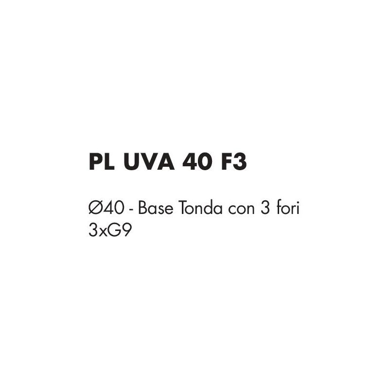 UVA PLAFONIERA 3 LUCI CON SFERE IN VETRO IRIDESCENTE E BASE IN 4 COLORI LAMPADINE ATTACCO G9 MODERNA