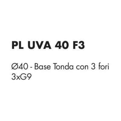 UVA PLAFONIERA 3 LUCI CON SFERE IN VETRO IRIDESCENTE E BASE IN 4 COLORI LAMPADINE ATTACCO G9 MODERNA