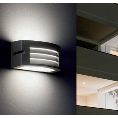 KOBE LAMPADA DA PARETE MODERNA IP54 BIANCA ALLUMINIO O ANTRACITE LED 10W LUCE 3000K O 4000K DA ESTER Sovil - Cristalensi Shop On