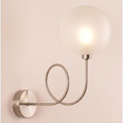 GINA APPLIQUE CON BRACCIO FLESSIBILE ORIENTABILE SFERA IN VETRO 4 COLORI LAMPADINA ATTACCO G9 MODERNA 2