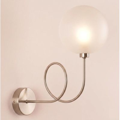GINA APPLIQUE CON BRACCIO FLESSIBILE ORIENTABILE SFERA IN VETRO 4 COLORI LAMPADINA ATTACCO G9 MODERNA