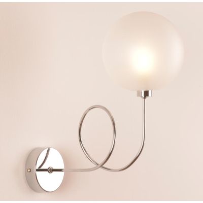 GINA APPLIQUE CON BRACCIO FLESSIBILE ORIENTABILE SFERA IN VETRO 4 COLORI LAMPADINA ATTACCO G9 MODERNA