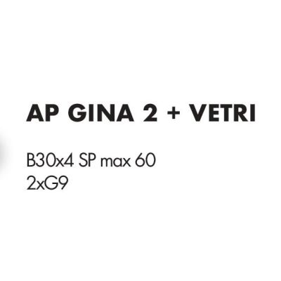 GINA APPLIQUE 2 LUCI CON BRACCI FLESSIBILI E SFERE IN VETRO 4 COLORI LAMPADINE ATTACCO G9 MODERNA