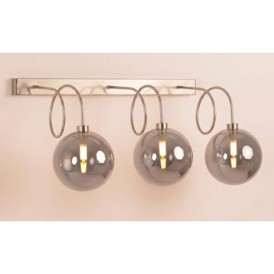 GINA APPLIQUE 3 LUCI CON BRACCI FLESSIBILI E SFERE IN VETRO 4 COLORI LAMPADINE ATTACCO G9 MODERNA