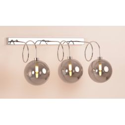 GINA APPLIQUE 3 LUCI CON BRACCI FLESSIBILI E SFERE IN VETRO 4 COLORI LAMPADINE ATTACCO G9 MODERNA