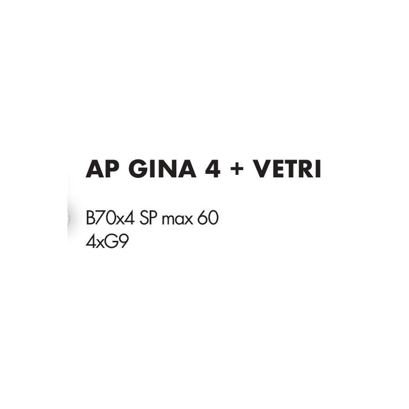 GINA APPLIQUE 4 LUCI CON BRACCI FLESSIBILI CROMO O NICHEL CON SFERE IN VETRO COLORATO LAMPADINE ATTACCO G9