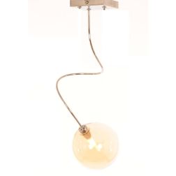 GINA PLAFONIERA CON BRACCIO FLESSIBILE CROMO O NICHEL CON SFERA IN VETRO 4 COLORI LAMPADINE ATTACCO G9 2