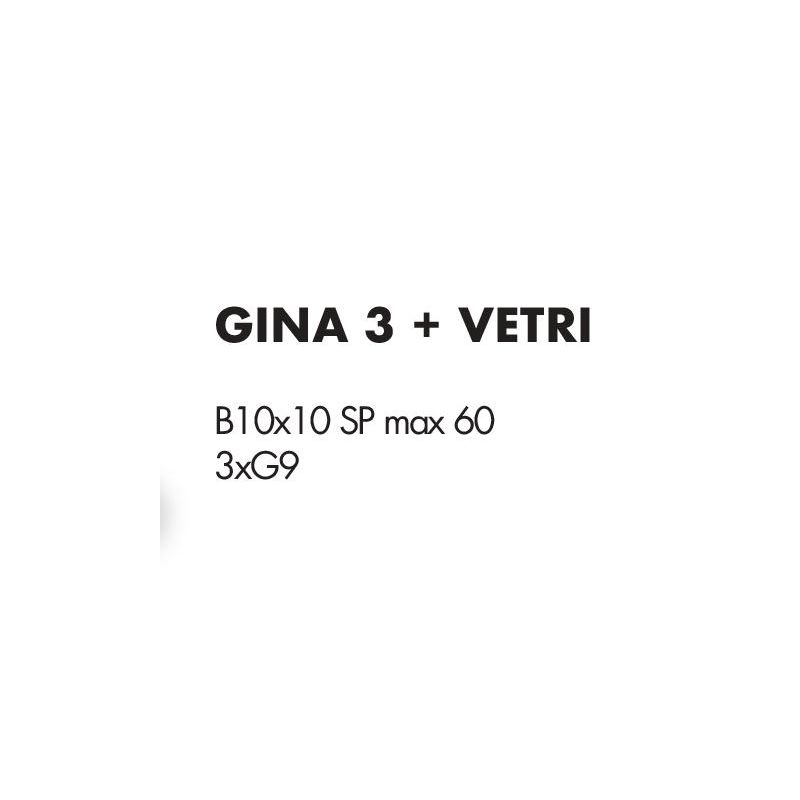 GINA PLAFONIERA 3 LUCI CON BRACCI FLESSIBILI CROMO O NICHEL CON SFERE IN VETRO 4 COLORI LAMPADINE ATTACCO G9