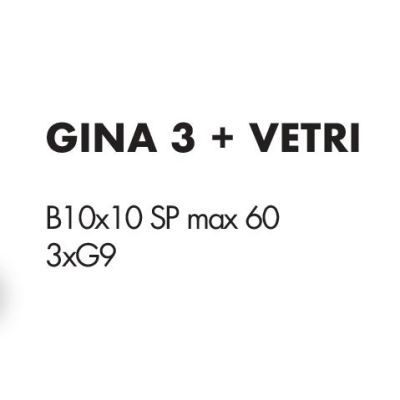 GINA PLAFONIERA 3 LUCI CON BRACCI FLESSIBILI CROMO O NICHEL CON SFERE IN VETRO 4 COLORI LAMPADINE ATTACCO G9