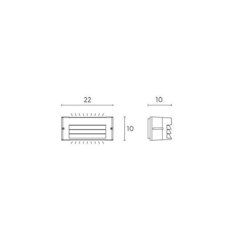 KOBE LAMPADA DA PARETE MODERNA IP54 BIANCA ALLUMINIO O ANTRACITE LED 10W LUCE 3000K O 4000K DA ESTER Sovil - Cristalensi Shop On