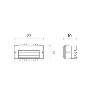 KOBE LAMPADA DA PARETE MODERNA IP54 BIANCA ALLUMINIO O ANTRACITE LED 10W LUCE 3000K O 4000K DA ESTER Sovil - Cristalensi Shop On