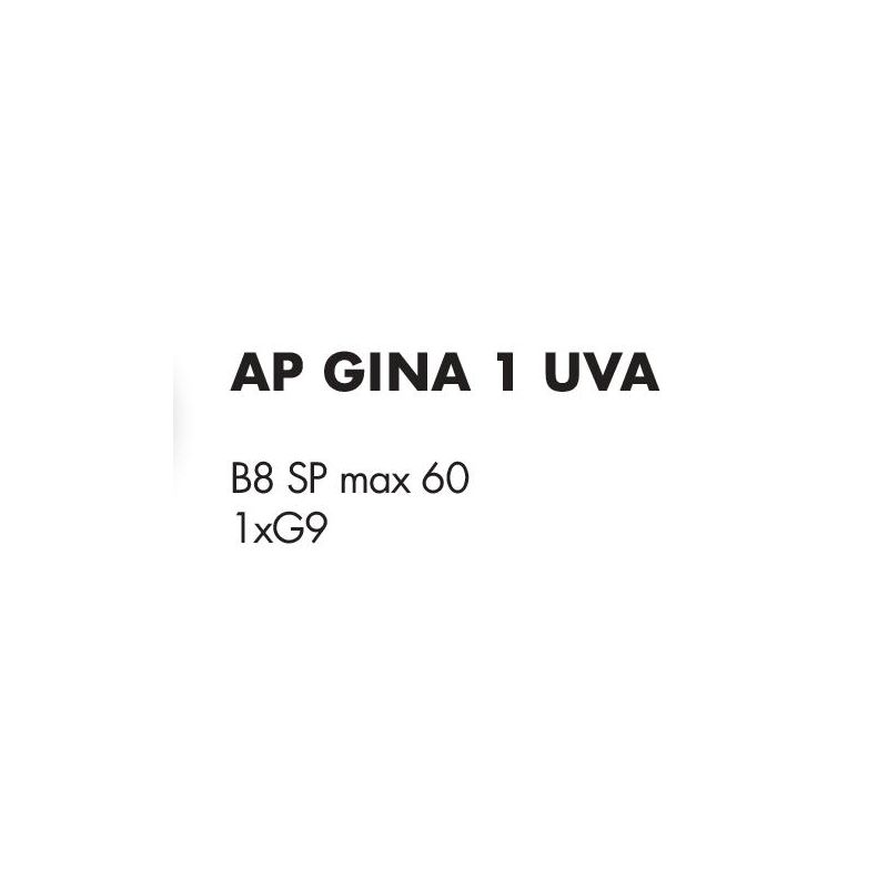 GINA UVA APPLIQUE CON BRACCIO FLESSIBILE ORIENTABILE SFERA IN VETRO IRIDESCENTE LAMPADINA ATTACCO G9 MODERNA