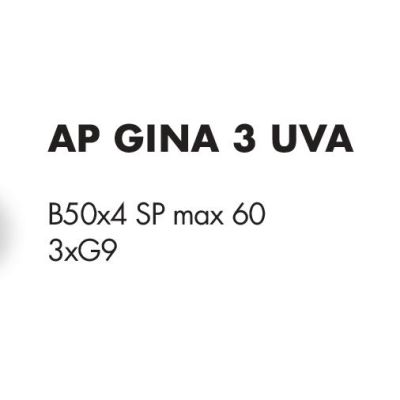 GINA UVA APPLIQUE 3 LUCI CON BRACCI FLESSIBILI CON SFERE IN VETRO IRIDESCENTE LAMPADINE ATTACCO G9 MODERNA