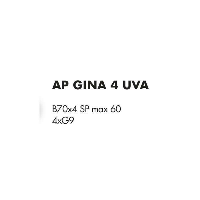 GINA UVA APPLIQUE 4 LUCI CON BRACCI FLESSIBILI CON SFERE IN VETRO IRIDESCENTE LAMPADINE ATTACCO G9 MODERNA
