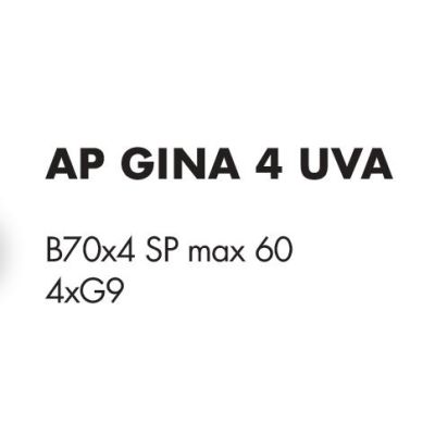 GINA UVA APPLIQUE 4 LUCI CON BRACCI FLESSIBILI CON SFERE IN VETRO IRIDESCENTE LAMPADINE ATTACCO G9 MODERNA
