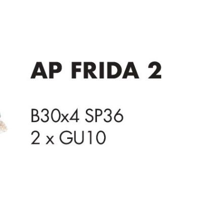 FRIDA APPLIQUE 2 LUCI IN METALLO BRUNITO CON BRACCI FLESSIBILI E LAMPADINE GU10 LED 5,5W INCLUSE