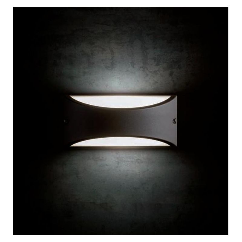 LHASA LAMPADA DA PARETE MODERNA IP54 BIANCA MARRONE O ANTRACITE LED 10W LUCE 3000K O 4000K DI SOVIL Sovil - Cristalensi Shop Onl