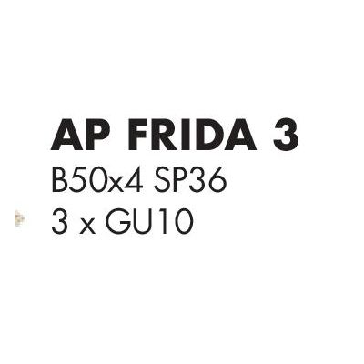 FRIDA APPLIQUE 3 LUCI IN METALLO BRUNITO CON BRACCI FLESSIBILI E LAMPADINE GU10 LED 5,5W INCLUSE