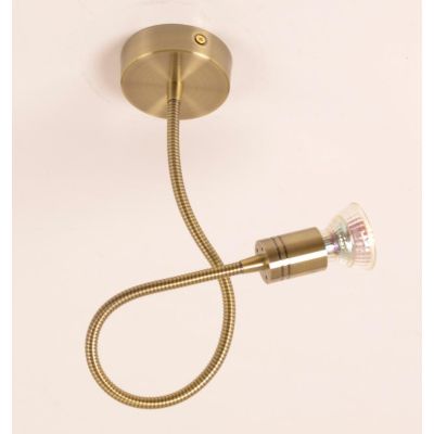 FRIDA PLAFONIERA IN METALLO BRUNITO CON BRACCIO FLESSIBILE E LAMPADINA GU10 LED 5,5W INCLUSA