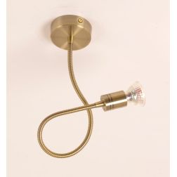FRIDA PLAFONIERA IN METALLO BRUNITO CON BRACCIO FLESSIBILE E LAMPADINA GU10 LED 5,5W INCLUSA 2