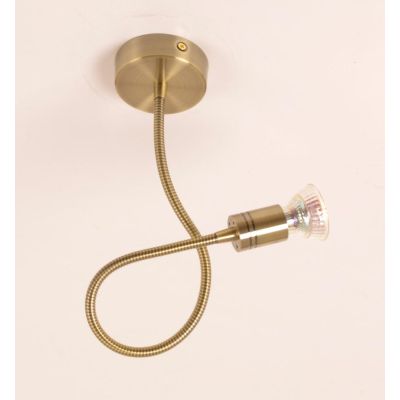 FRIDA PLAFONIERA IN METALLO BRUNITO CON BRACCIO FLESSIBILE E LAMPADINA GU10 LED 5,5W INCLUSA