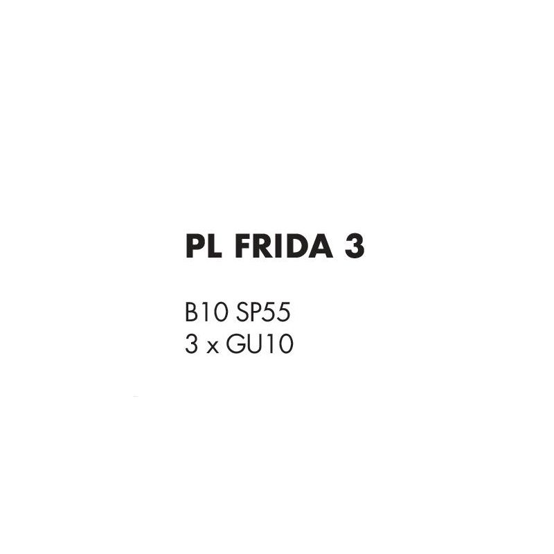 FRIDA PLAFONIERA 3 LUCI IN METALLO BRUNITO CON BRACCI FLESSIBILI E LAMPADINE GU10 LED 5,5W INCLUSE