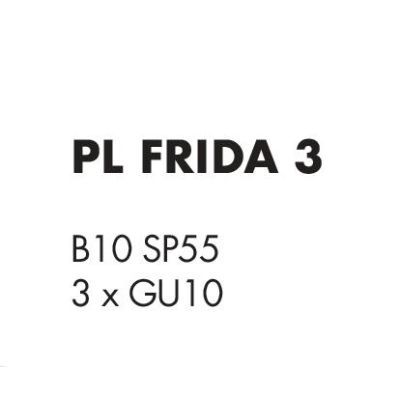 FRIDA PLAFONIERA 3 LUCI IN METALLO BRUNITO CON BRACCI FLESSIBILI E LAMPADINE GU10 LED 5,5W INCLUSE