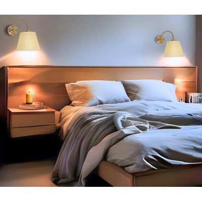 FRIDA SOFT APPLIQUE CON PARALUME E BRACCIO FLESSIBILE METALLO BRUNITO LAMPADINA ATTACCO E27