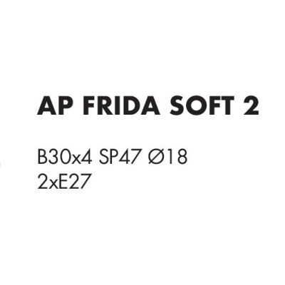 FRIDA SOFT APPLIQUE 2 LUCI CON PARALUMI E BRACCI FLESSIBILI METALLO BRUNITO LAMPADINE ATTACCO E27