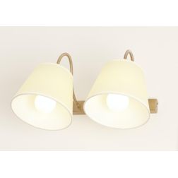 FRIDA SOFT APPLIQUE 2 LUCI CON PARALUMI E BRACCI FLESSIBILI METALLO BRUNITO LAMPADINE ATTACCO E27 2
