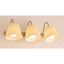 FRIDA SOFT LAMPADA 3 LUCI CON PARALUMI E BRACCI FLESSIBILI METALLO BRUNITO LAMPADINE ATTACCO E27