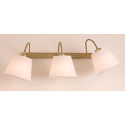 FRIDA SOFT LAMPADA 3 LUCI CON PARALUMI E BRACCI FLESSIBILI METALLO BRUNITO LAMPADINE ATTACCO E27 2