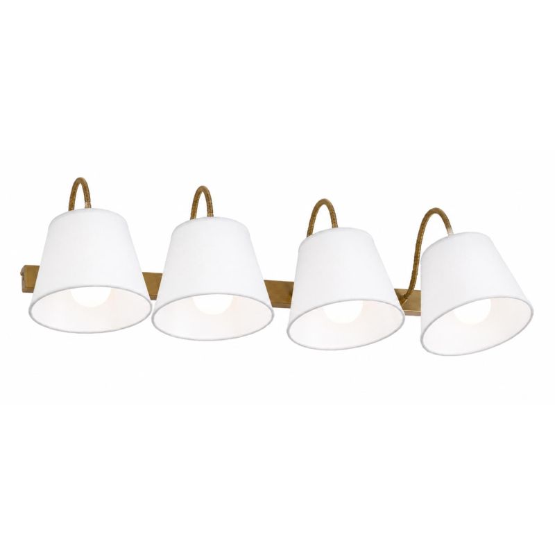 FRIDA SOFT LAMPADA DA PARETE 4 LUCI CON PARALUMI E BRACCI FLESSIBILI METALLO BRUNITO LAMPADINE ATTACCO E27