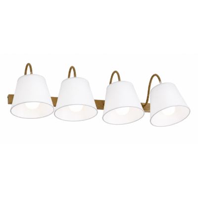 FRIDA SOFT LAMPADA DA PARETE 4 LUCI CON PARALUMI E BRACCI FLESSIBILI METALLO BRUNITO LAMPADINE ATTACCO E27